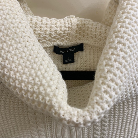 NWT White Knit Cowl Neck Sweater - Picture 2 of 4